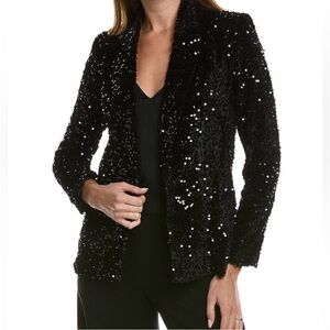 Nanette Lepore All Over Sequin Blazer Jacket Size Small